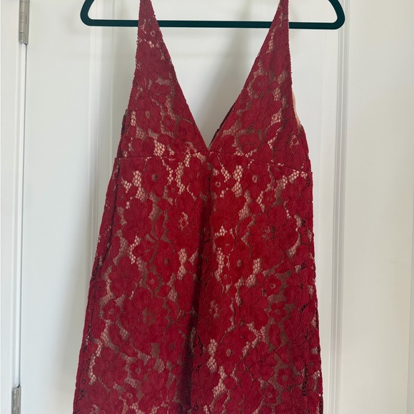 Free People Red Lace Dress - Picture 2 of 4